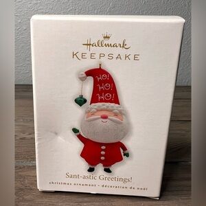 Hallmark Keepsake NEW 2010 Sant-astic Greetings! Santa Ho Ho Christmas Ornament